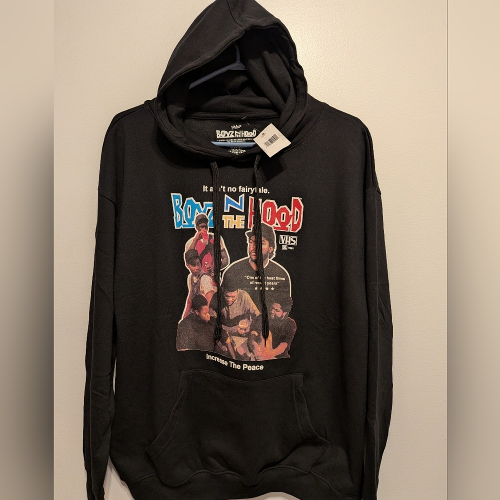 Graphic Black Pullover Hoodie